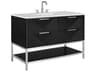 BEMMA Diamond 48" Charcoal Black Brushed Nickel Vanity