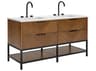 BEMMA Diamond 60" Walnut Matte Black Vanity