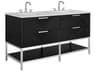 BEMMA Diamond 60" Charcoal Black Brushed Nickel Vanity