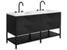 BEMMA Diamond 60" Charcoal Black Matte Vanity