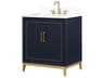 BEMMA Gracie 30" Pacific Blue Satin Brass Vanity