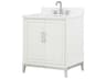 BEMMA Gracie 30" Satin White Brushed Nickel Vanity