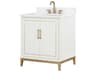 BEMMA Gracie 30" Satin White Brass Vanity