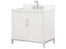 BEMMA Gracie 36" Satin White Brushed Nickel Vanity