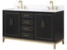 BEMMA Gracie 60" Midnight Black Vanity