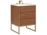 BEMMA Markham 24" Walnut Satin Brass Vanity