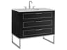 BEMMA Markham 36" Midnight Black Brushed Nickel Vanity
