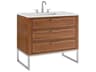 BEMMA Markham 36" Walnut Brushed Nickel Vanity