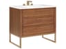 BEMMA Markham 36" Walnut Satin Brass Vanity
