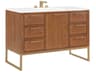 BEMMA Markham 48" Walnut Satin Brass Vanity