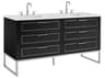BEMMA Markham 60" Midnight Black Brushed Nickel Vanity