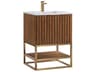 BEMMA Terra 24" Walnut Satin Brass Vanity