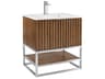 BEMMA Terra 30" Walnut Brushed Nickel Vanity
