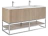 BEMMA Terra 60" Cashmere Grey Brushed Nickel Vanity