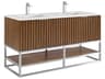 BEMMA Terra 60" Walnut Brushed Nickel Vanity