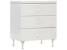 Bernhardt Silhouette 3-Drawers White Nightstand