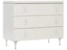 Bernhardt Silhouette 3-Drawers White Nightstand