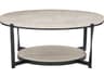 Bernhardt Berkshire Round Stone Aged Pewter Cocktail Table
