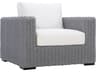 Bernhardt Exteriors Capri White/Cream Cast Aluminum Cushion Lounge Chair