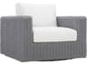 Bernhardt Exteriors Capri White/Cream Cast Aluminum Cushion Lounge Chair