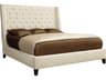 Bernhardt Interiors Maxime Wing Beige Hardwood Upholstered Queen Platform Bed
