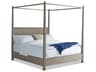 Brownstone Palmer Driftwood Gray Teak Wood Queen Canopy Bed