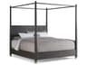 Brownstone Palmer Mink Black Teak Wood California King Canopy Bed
