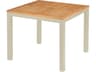 Barlow Tyrie Aura Square Dining Table Champagne Powder-Coated Aluminum Natural Teak