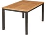 Barlow Tyrie Aura Dining Table Graphite Powder-Coated Aluminum Natural Teak 57"W x 35"D x 29"H