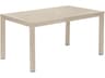 Barlow Tyrie Aura Dining Table Champagne Powder-Coated Aluminum 57"W x 35"D x 29"H