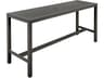 Barlow Tyrie Aura Bar Table Graphite Powder-Coated Aluminum 79"W x 28"D x 41"H