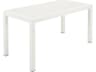Barlow Tyrie Aura Narrow Dining Table Arctic White Powder-Coated Aluminum 55"W x 28"D x 29"H