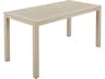 Barlow Tyrie Aura Narrow Dining Table Champagne Powder-Coated Aluminum 55"W x 28"D x 29"H
