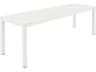 Barlow Tyrie Aura Narrow Dining Table Arctic White Powder-Coated Aluminum 79"W x 28"D x 29"H
