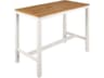 Barlow Tyrie Aura Bar Table Arctic White Powder-Coated Aluminum Natural Teak 55"W x 28"D x 41"H