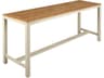 Barlow Tyrie Aura Counter Table Champagne Powder-Coated Aluminum Natural Teak 79"W x 28"D x 36"H