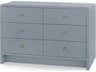 Villa & House Bryant Linen Extra Large 6-Drawers Double Dresser