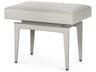 Villa & House Gray Leather Accent Stool