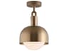 Buster + Punch Forked 1-Light Brass Semi Flush Mount