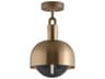 Buster + Punch Forked 1-Light Brass Semi Flush Mount