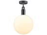 Buster + Punch Forked 1-Light Gun Metal Gunmetal Globe Semi Flush Mount