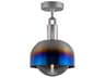 Buster + Punch Forked 1-Light Burnt Steel Semi Flush Mount