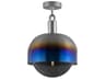 Buster + Punch Forked 1-Light Burnt Steel Semi Flush Mount