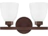 Capital Lighting Jameson 2-Light Bronze Glass Vanity Light