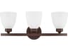 Capital Lighting Jameson 3-Light Bronze Glass Vanity Light