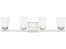 Capital Lighting Baxley 4-Light Brushed Nickel Glass Vanity Light