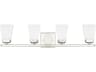 Capital Lighting Baxley 4-Light Polished Nickel Glass Vanity Light