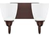 Capital Lighting Trenton 2-Light Bronze Glass Vanity Light