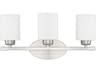 Capital Lighting Dixon 3-Light Brushed Nickel Glass Vanity Light