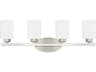 Capital Lighting Dixon 4-Light Brushed Nickel Glass Vanity Light